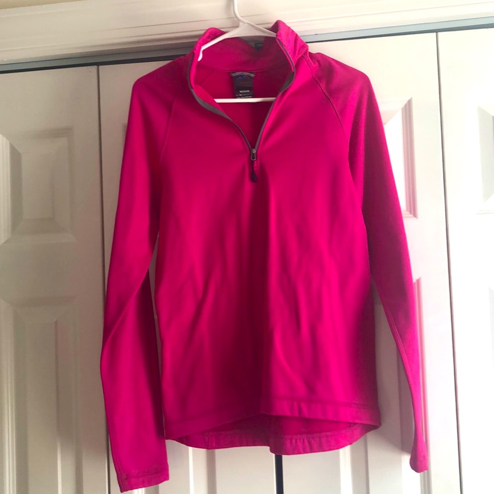 Hot pink half zip never worn!